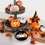 Reversible Halloween Tiered Tray Decorations, 3ct
