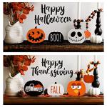 Reversible Halloween Tiered Tray Decorations, 3ct