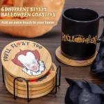 Halloween Spooky Coasters Gift Set for Parties