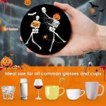 Funny Halloween Coasters Set of 6 with Holder
