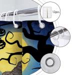 Halloween Ghost and Pumpkin Shower Curtain 72x72