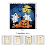 Halloween Ghost and Pumpkin Shower Curtain 72x72