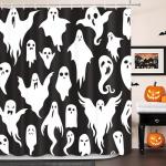 Funny Halloween Ghost Shower Curtain – 72x72 inches