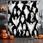 Funny Halloween Ghost Shower Curtain – 72x72 inches