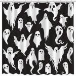 Funny Halloween Ghost Shower Curtain – 72x72 inches