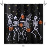 Spooky Ghosts and Pumpkins Halloween Shower Curtain Set