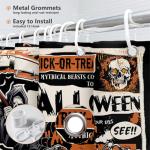 Vintage Halloween Shower Curtain with Spooky Design