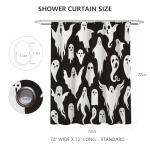Funny Halloween Ghost Shower Curtain – 72x72 inches