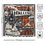 Vintage Halloween Shower Curtain with Spooky Design