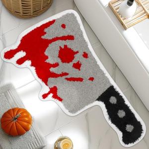 Bloody Knife Halloween Bath Mat Rug - Non-Slip