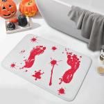 Bloody Footprint Halloween Bath Mat - Non-Slip Rug