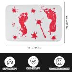 Bloody Footprint Halloween Bath Mat - Non-Slip Rug