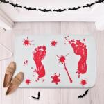 Bloody Footprint Halloween Bath Mat - Non-Slip Rug