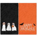 Happy Halloween Ghost Dog Hand Towels - 2 Pack