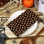 Halloween Candy Corn Napkins for Parties, 80 Pack