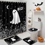 Halloween Shower Curtain Set with Bath Mats