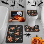 Cute Halloween Skeleton Bath Rug Set of 3
