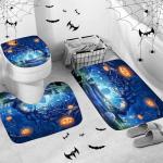 Halloween Shower Curtain Set with Rugs and Accessories