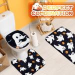 Halloween Shower Curtain Set with Rug and Accessories