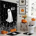 Halloween Shower Curtain Set with Bath Mats