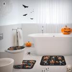 Cute Halloween Skeleton Bath Rug Set of 3