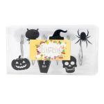 Gothic Halloween Shower Curtain Hooks - 12 Pack