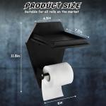 Gothic Toilet Paper Holder with Shelf - Black