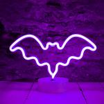 Purple Bat Shape LED Neon Night Light