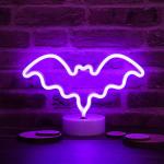 Purple Bat Shape LED Neon Night Light