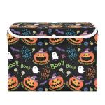 Halloween Pumpkin and Ghost Storage Bins with Lids