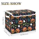 Halloween Pumpkin and Ghost Storage Bins with Lids