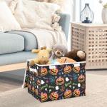 Halloween Pumpkin and Ghost Storage Bins with Lids
