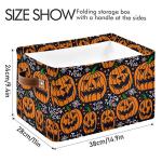 Pumpkin Halloween Storage Bin with Handles