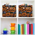 Pumpkin Halloween Storage Bin with Handles