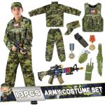 Kids Army Costume with Vest and Toys