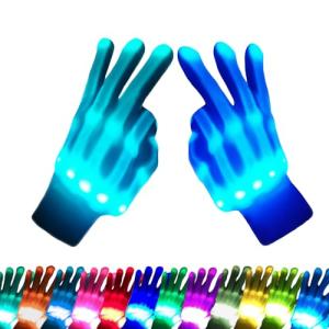Colorful LED Light-Up Gloves for Kids