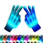 Colorful LED Light-Up Gloves for Kids