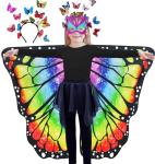 Double-Sided Butterfly Costume for Kids - Rainbow