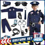 Kids Police Officer Costume with Toy Accessories