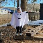 Toddler Ghost Costume with Cloak and Pants