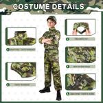 Kids Army Costume with Toys for Boys