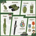 Kids Army Costume with Toys for Boys