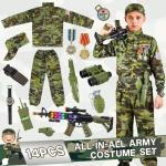 Kids Army Costume with Toys for Boys