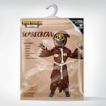 Kids' Scary Scarecrow Costume with Pumpkin Head