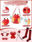 Cute Ladybug Costume for Girls Ages 5-6