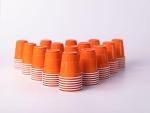 Orange Plastic Shot Cups - 100 Pack for Parties