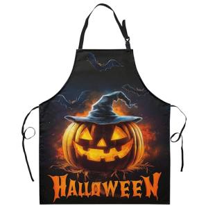 Halloween Jack-O-Lantern Apron with Pockets