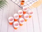 Orange Plastic Shot Cups - 100 Pack for Parties