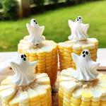 Cute Halloween Ghost Corn Cob Holders - Set of 4