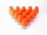 Orange Plastic Shot Cups - 100 Pack for Parties